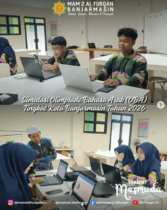 Siswa MAM 2 Al Furqan Ikuti Simulasi Olimpiade Bahasa Arab Tingkat Kota Banjarmasin 2026